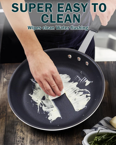 Cooks Standard pan in oven with silicone removed for oven-safe versatility
