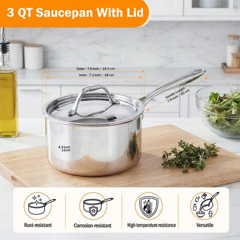 Cooks Standard lid closeup showing tight fit and steam retention benefit for flavorful cooking