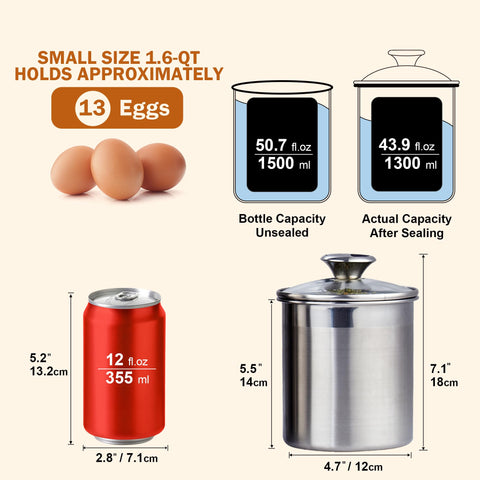 Cooks Standard single 5 qt canister highlighting large-capacity storage benefit