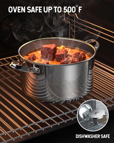 Cooks Standard in oven to show oven-safe construction up to 500°F