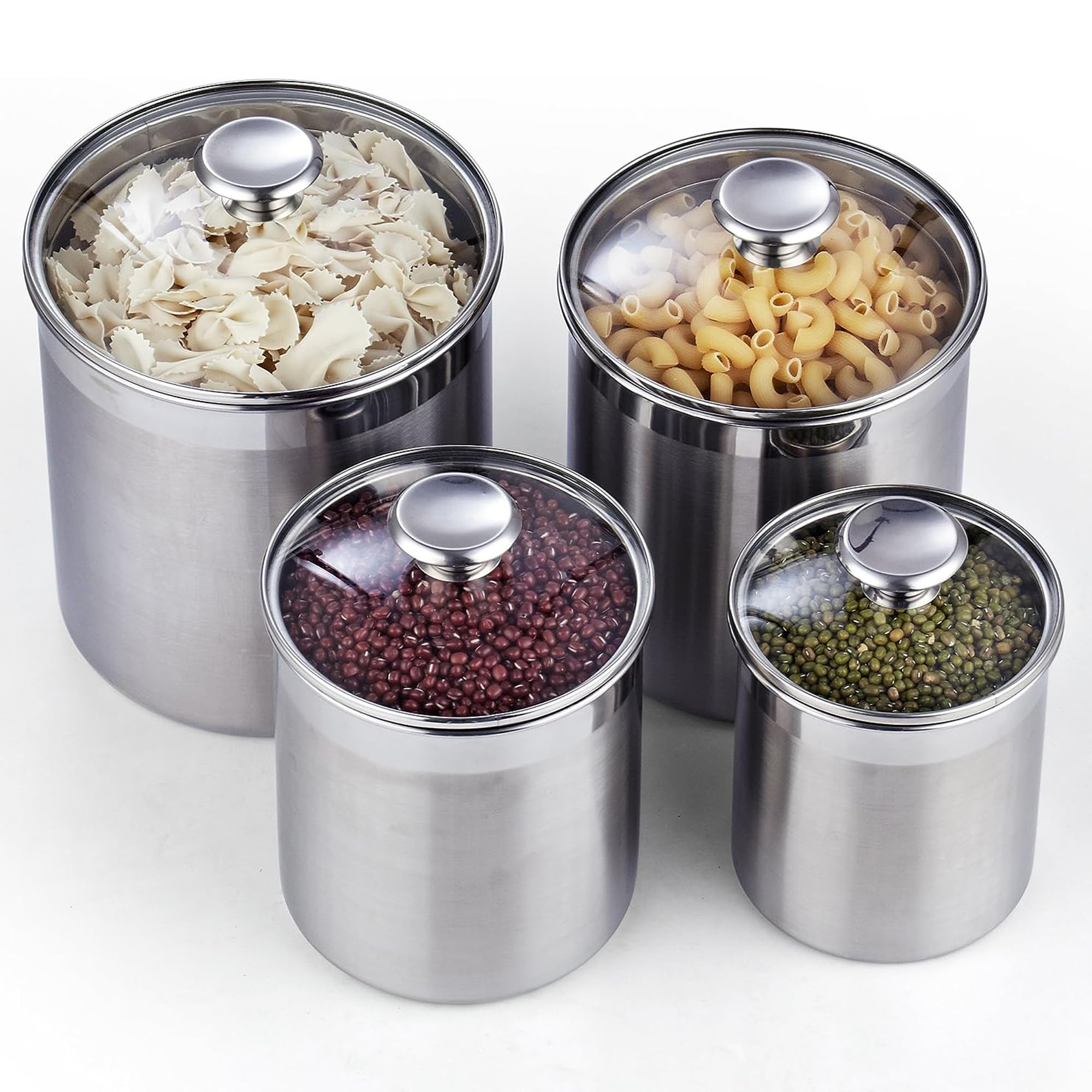 Cooks Standard top view of filled canisters showing quick-identification benefit