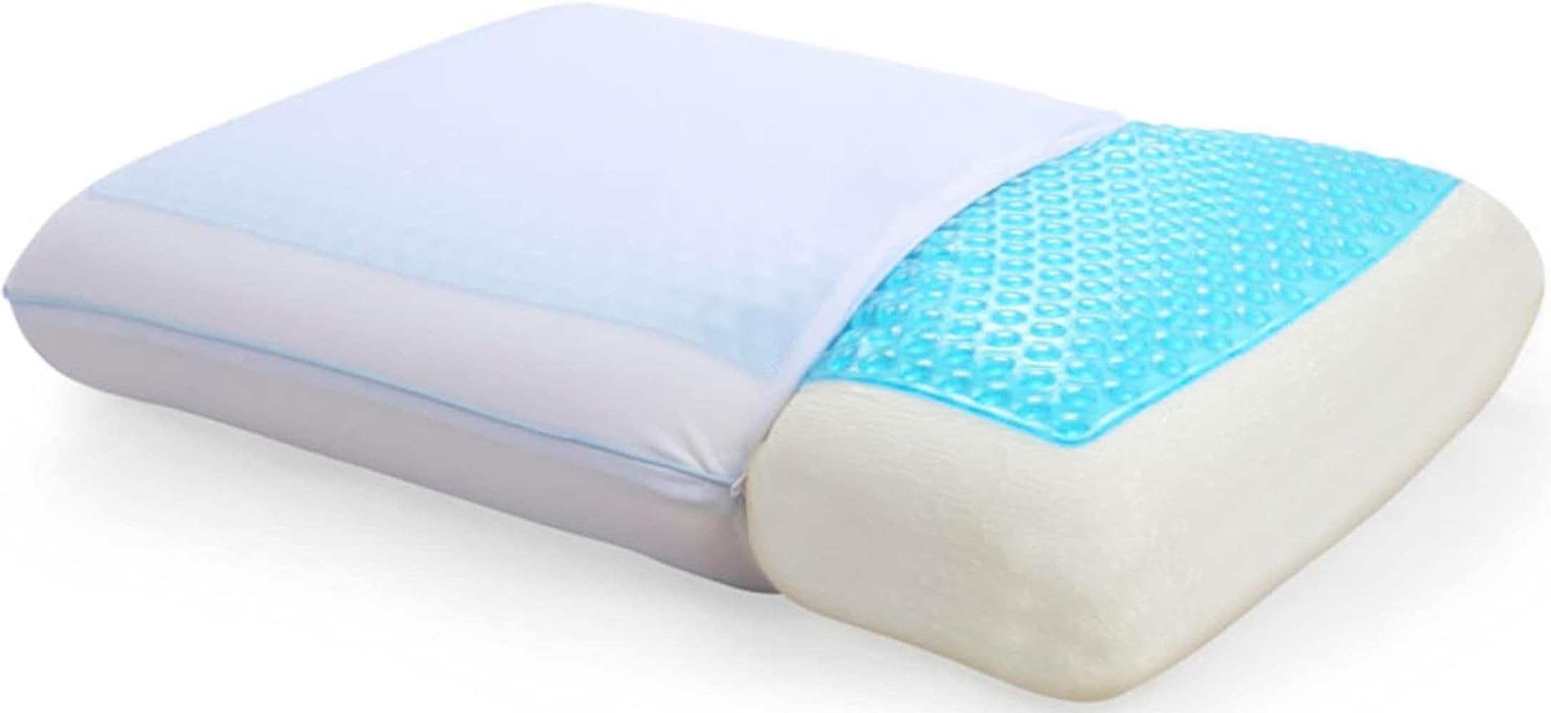 COOL GEL front view of standard pillow showing clean profile and support