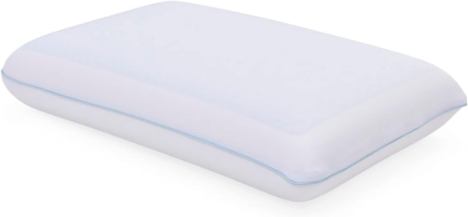 COOL GEL pillow supporting side sleeper neck alignment and pressure relief