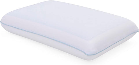 COOL GEL pillow supporting side sleeper neck alignment and pressure relief