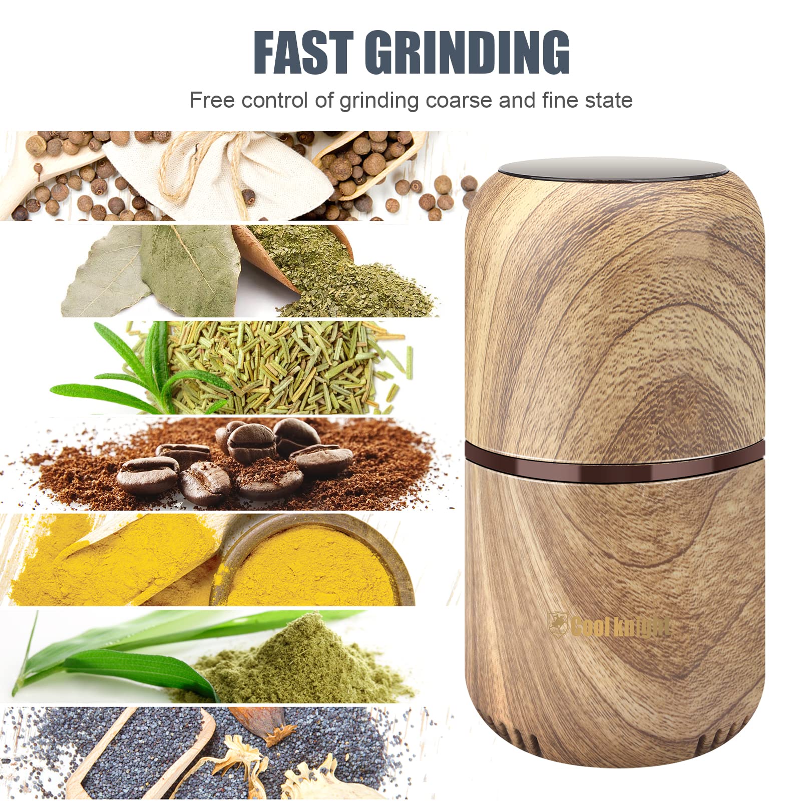 COOL KNIGHT stainless-steel blade close-up showing durable 360-degree cutting action