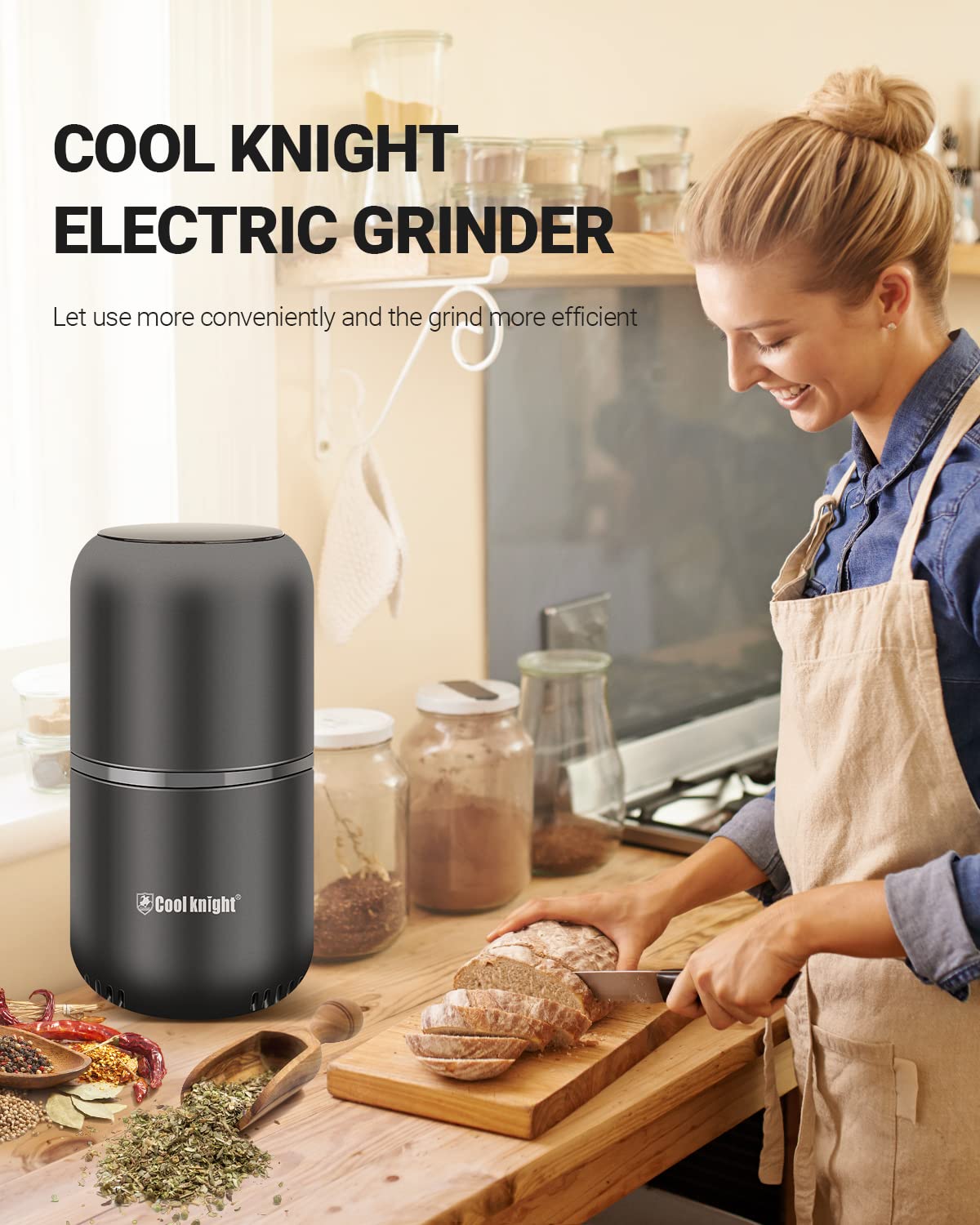 COOL KNIGHT size comparison with scale to show 120g capacity at a glance