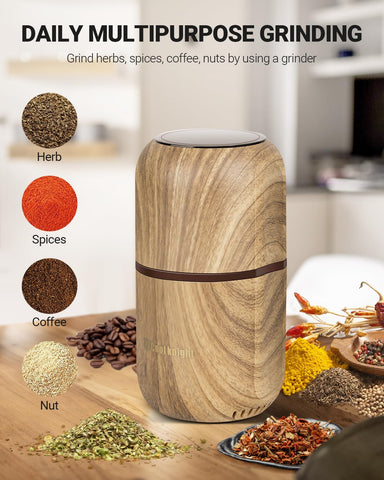 COOL KNIGHT grinder in use processing spices quickly for consistent texture
