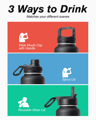 Coolflask wide-mouth filled with ice demonstrating easy refill and cold retention benefits