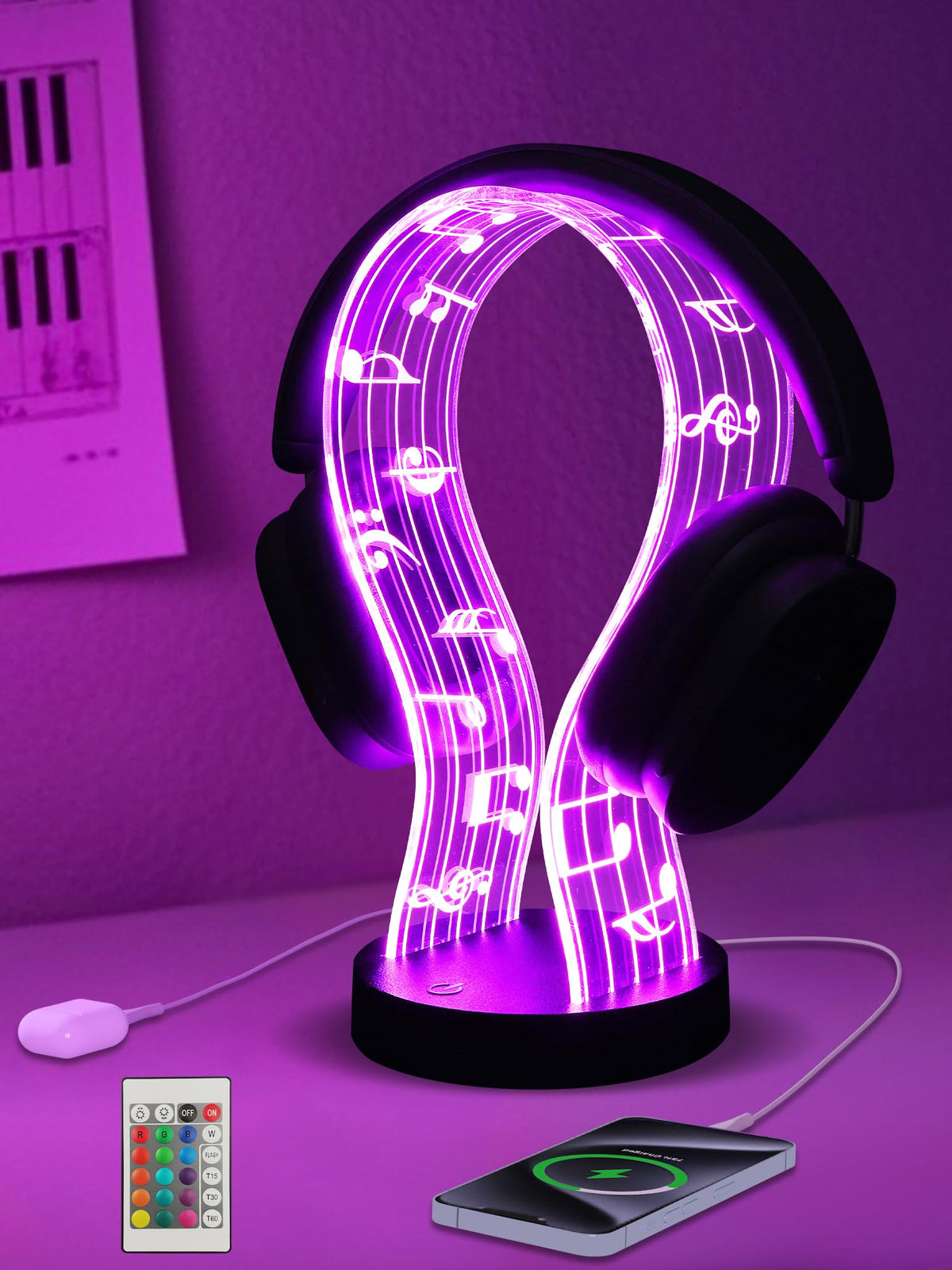 CoolGift Mart front view of LED stand showing elegant lighting and neat display benefits