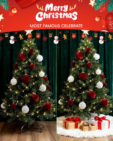 COOLWUFAN skirt with child and dog by tree highlighting cozy, pet-friendly spot