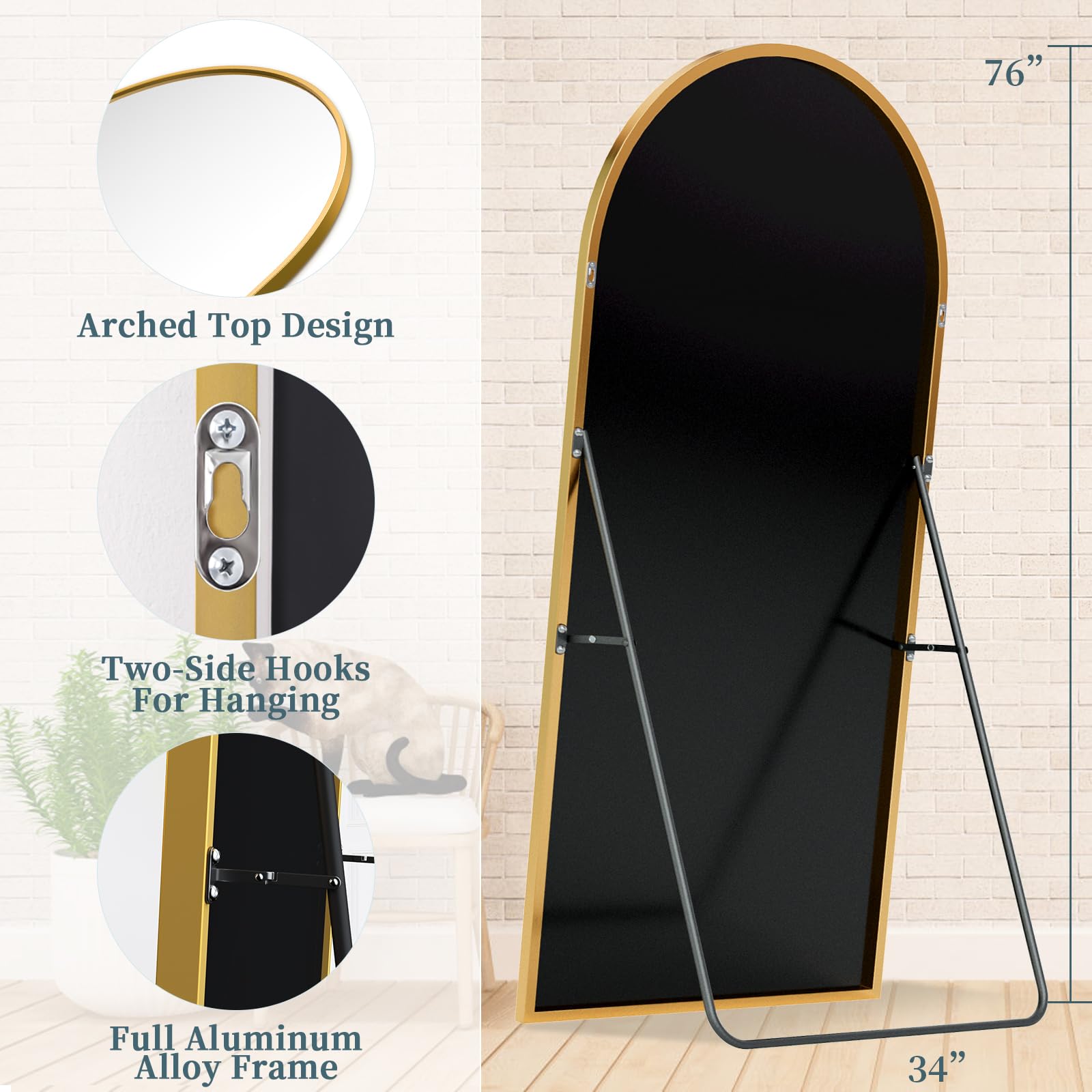 Coomily mirror in bedroom lifestyle brightens space and checks outfits