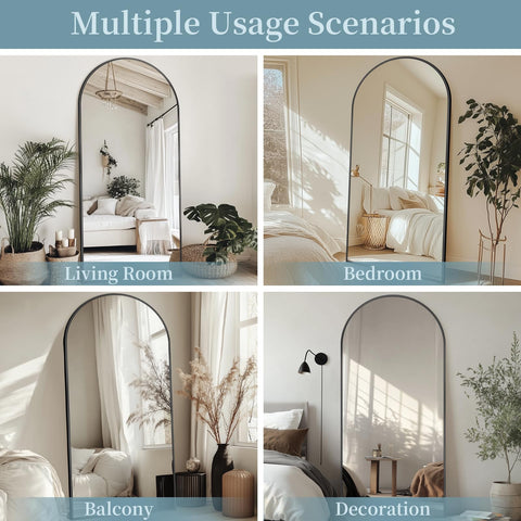 Coomily mirror in bedroom lifestyle setting enhancing room brightness and style