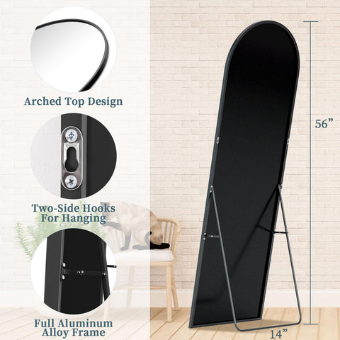 Coomily mirror with stand setup illustrating freestanding ease and quick placement