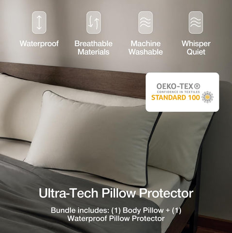 Coop Home Goods body pillow supporting a side sleeper for improved alignment