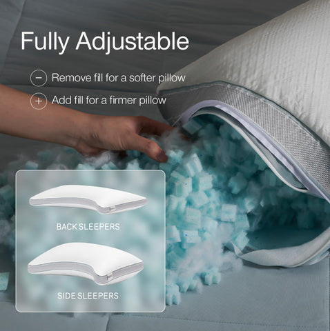 Coop Home Goods close-up of gel-infused Oomph fill highlights breathable texture