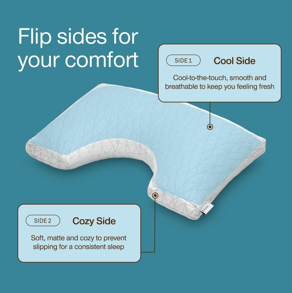 Coop Home Goods cool side fabric detail providing a cool-to-touch sleep surface