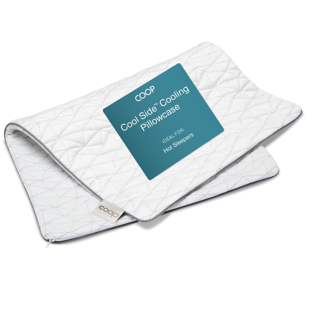 Coop Home Goods front view showing two-sided king pillowcase and full coverage benefit