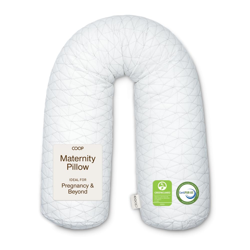 Coop Home Goods front view showing full-length maternity pillow support