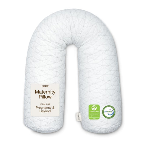 Coop Home Goods front view showing full-length maternity pillow support