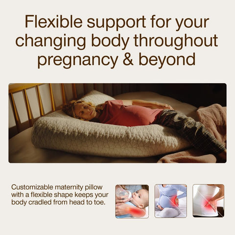 Coop Home Goods used by side sleeper to support belly and knees
