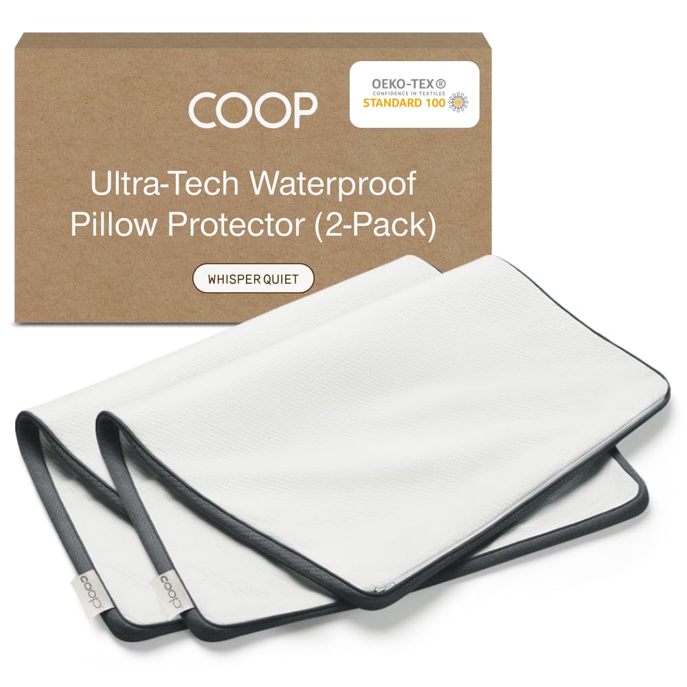 Coop Home Goods front view of queen protector showing clean fit and protection