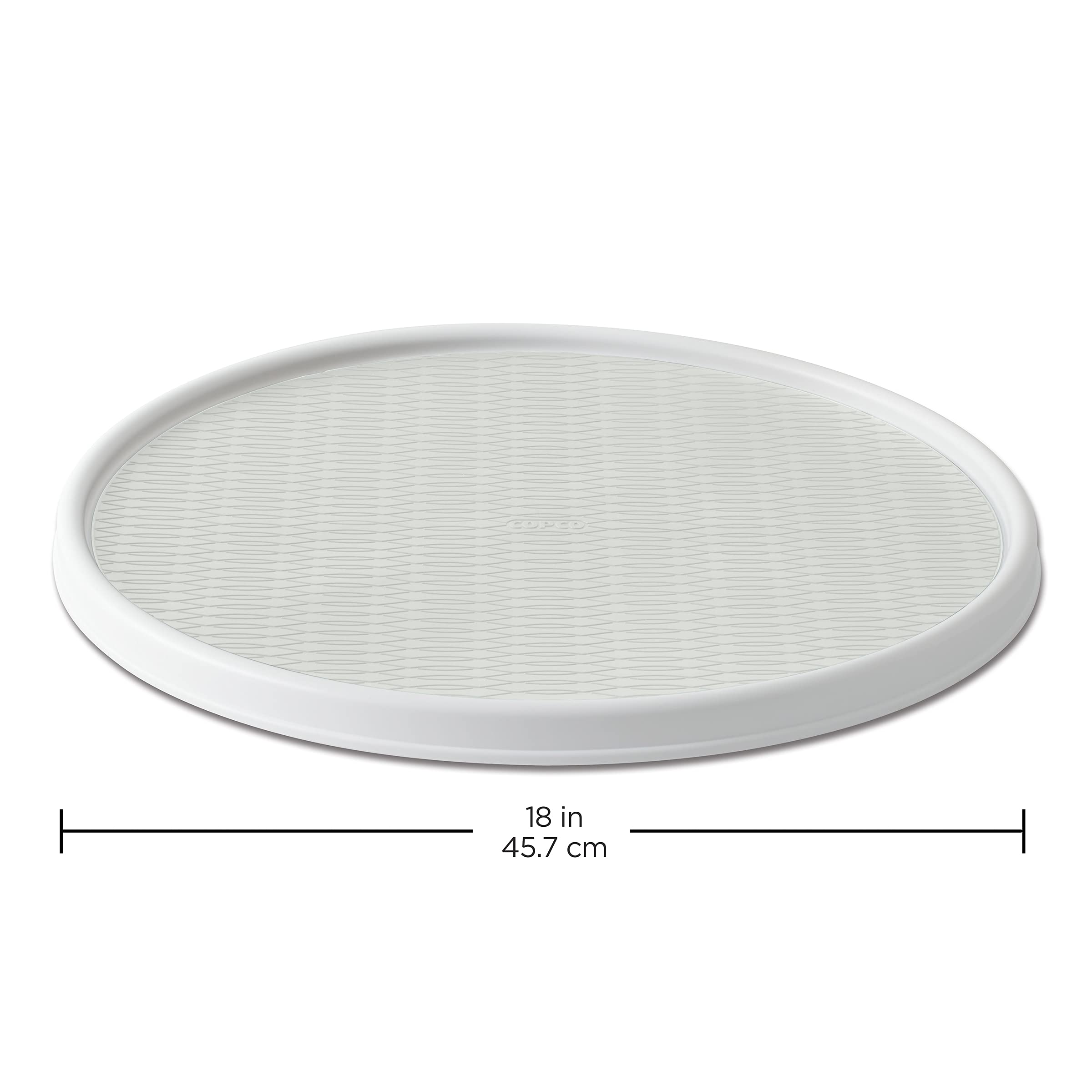 Copco lazy susan close-up of molded non-skid texture for secure grip