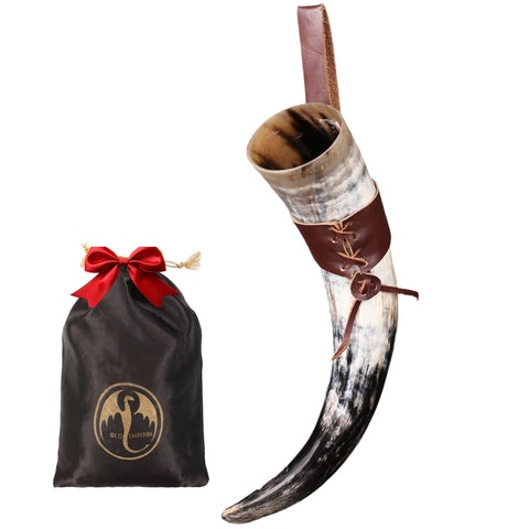 COPPERVEDA horn filled with beer illustrating festival-style serving and enjoyment