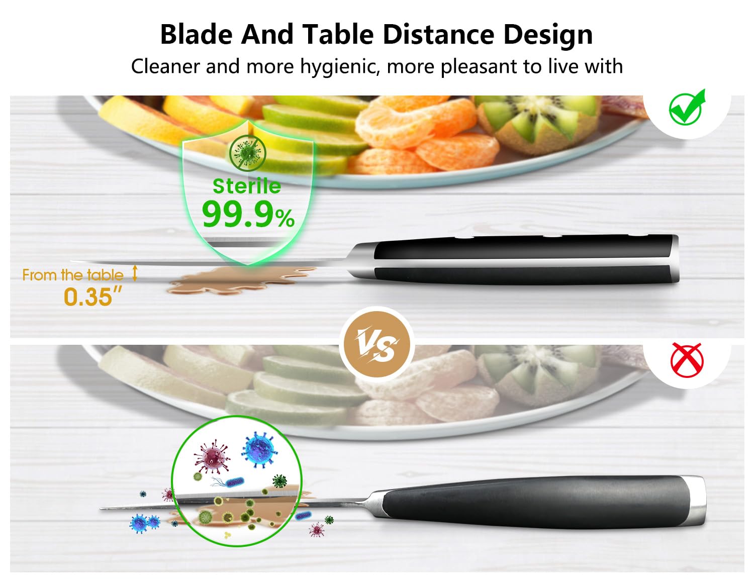 CoquusAid bird-beak parer peeling an apple, precise curved peeling benefit