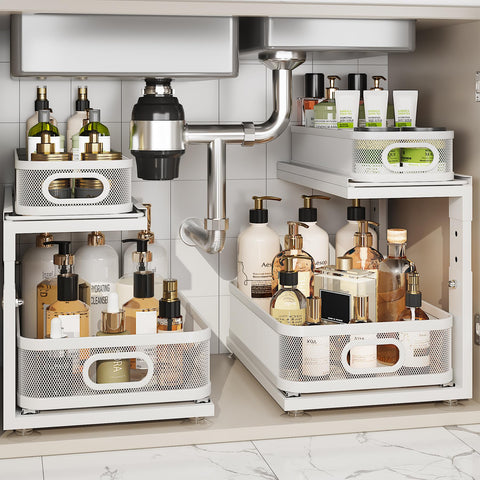 Corbyles front view packaged organizers showing neat compact storage benefit
