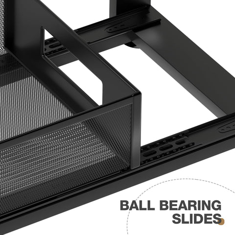 Corbyles top-tier mesh closeup showing ventilated storage preventing moisture