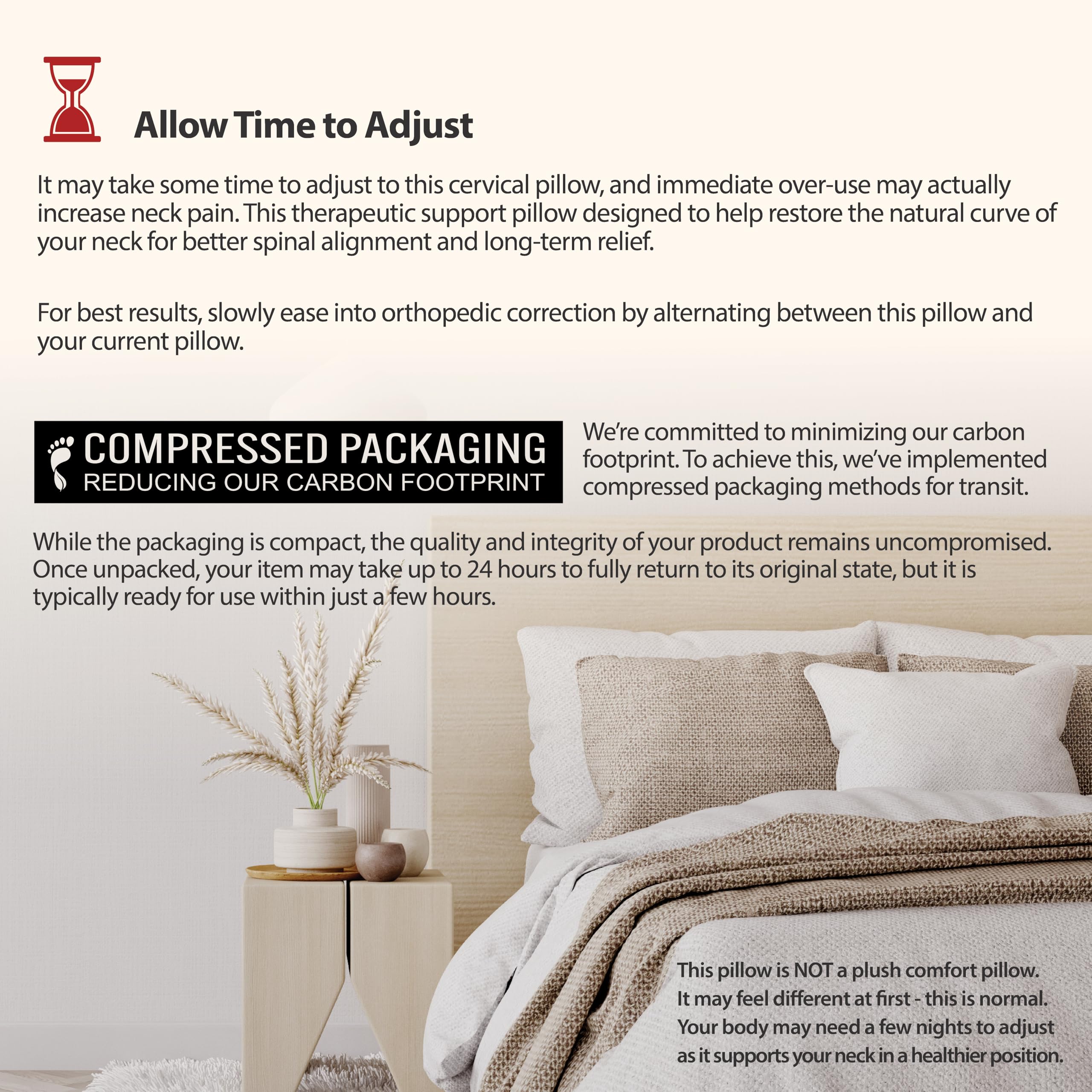 Core Products Tri-Core inside standard pillowcase for easy care and fit