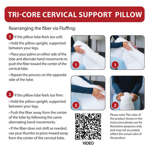 Core Products full-size pillow next to ruler showing true 24 by 16 inch scale