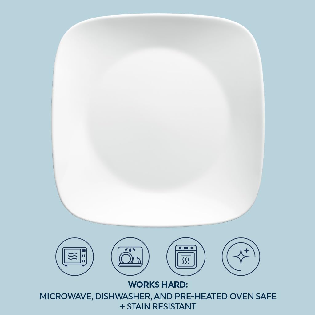 Corelle 18-piece set on table illustrating full service for six people
