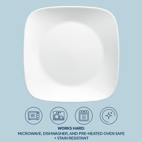 Corelle 18-piece set on table illustrating full service for six people
