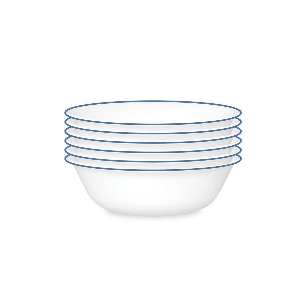 Corelle front view showing botanical stripes and lightweight benefit