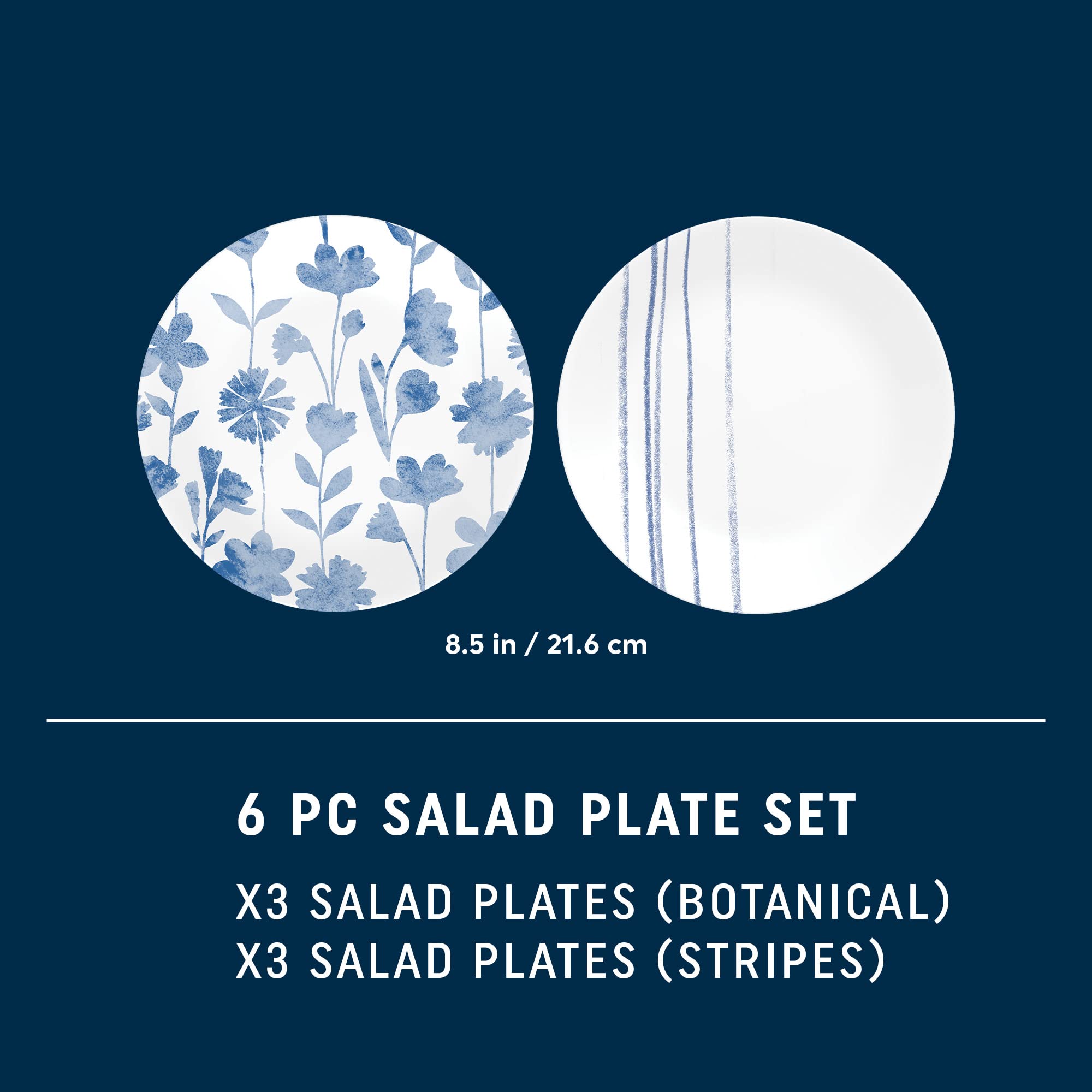 Corelle side profile showing thin Vitrelle glass for easy lifting and stacking