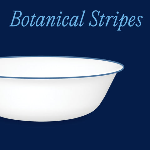 Corelle stacked bowls top view highlighting space-saving stackability