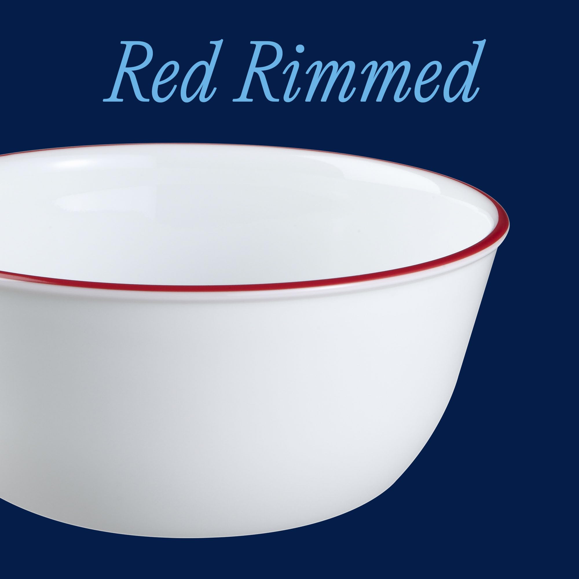 Corelle side profile displaying slim stackable shape and lightweight benefit