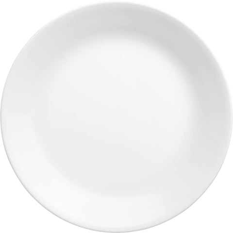 Corelle front packaging showing Winter Frost White set and durable finish