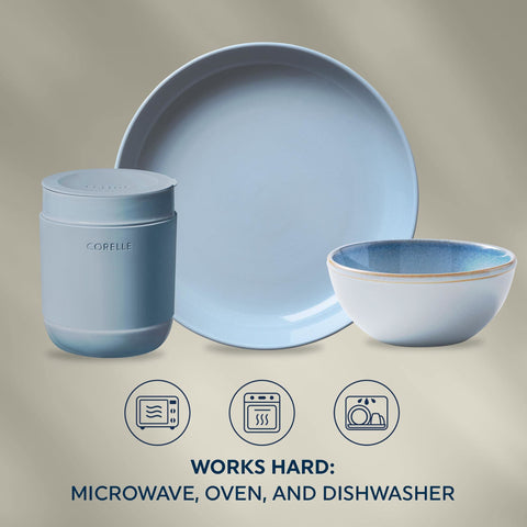 Corelle bowl glaze texture detail showing unique handcrafted finish and visual depth