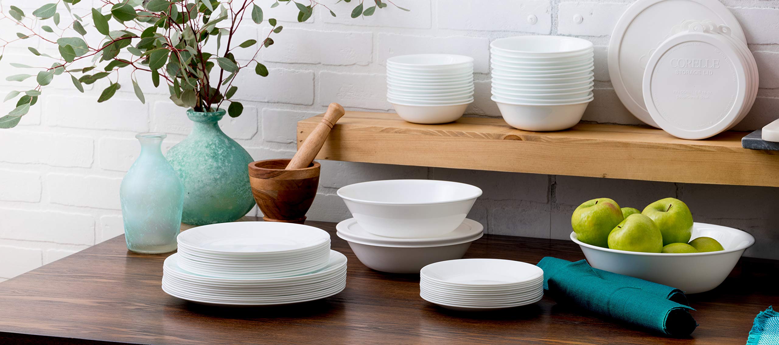 Corelle product label noting made in Corning and quality assurance benefit
