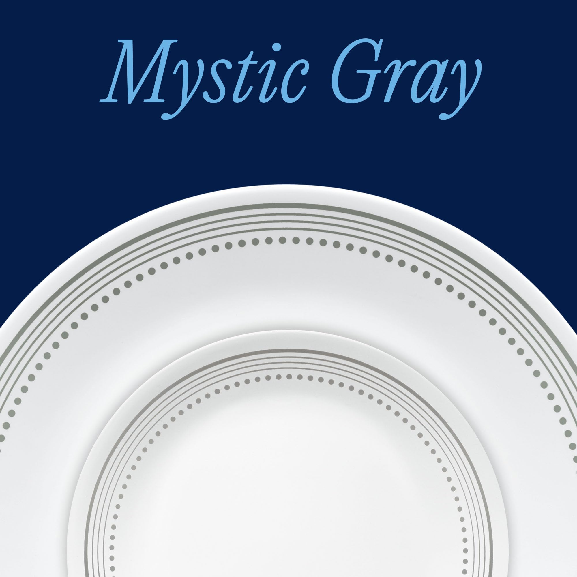 Close-up of Corelle dinner plate edge highlighting lightweight strength and chip resistance