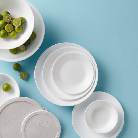 Corelle place setting on table demonstrating versatile styling and hosting benefit