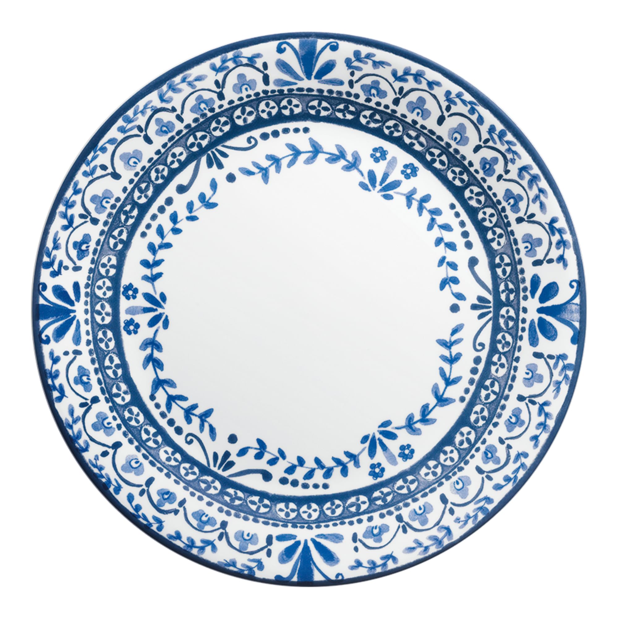 Corelle Portofino close-up of pattern and glaze benefit: detailed design that resists stains