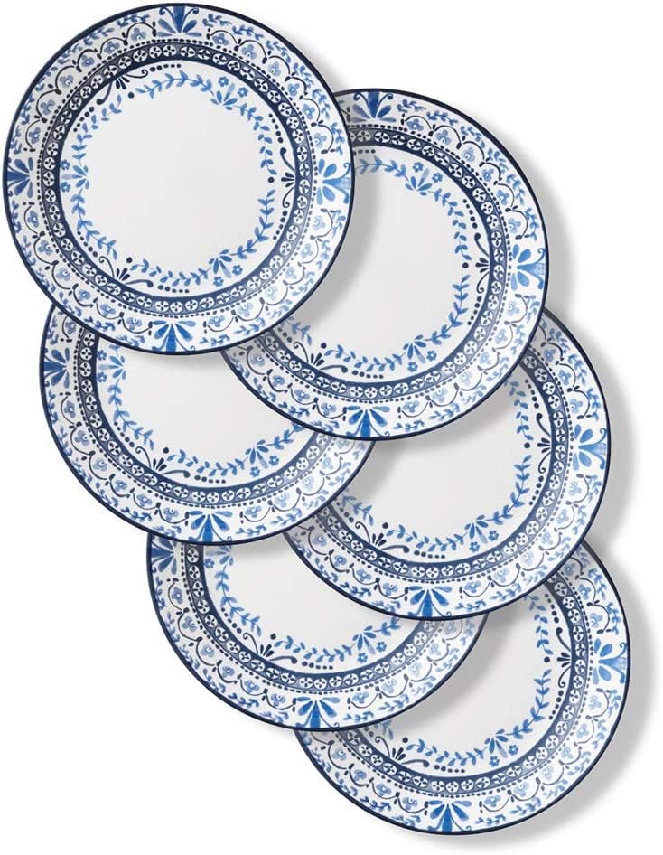 Corelle Portofino plate beside a common object for scale benefit: clear size reference