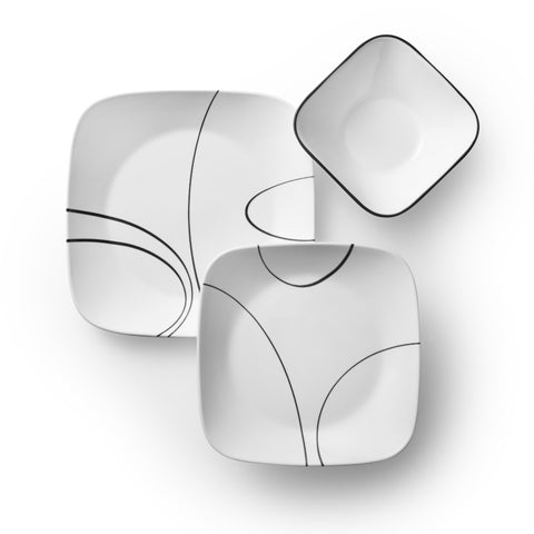 Corelle flared rim detail showing smooth edge for easier serving and handling