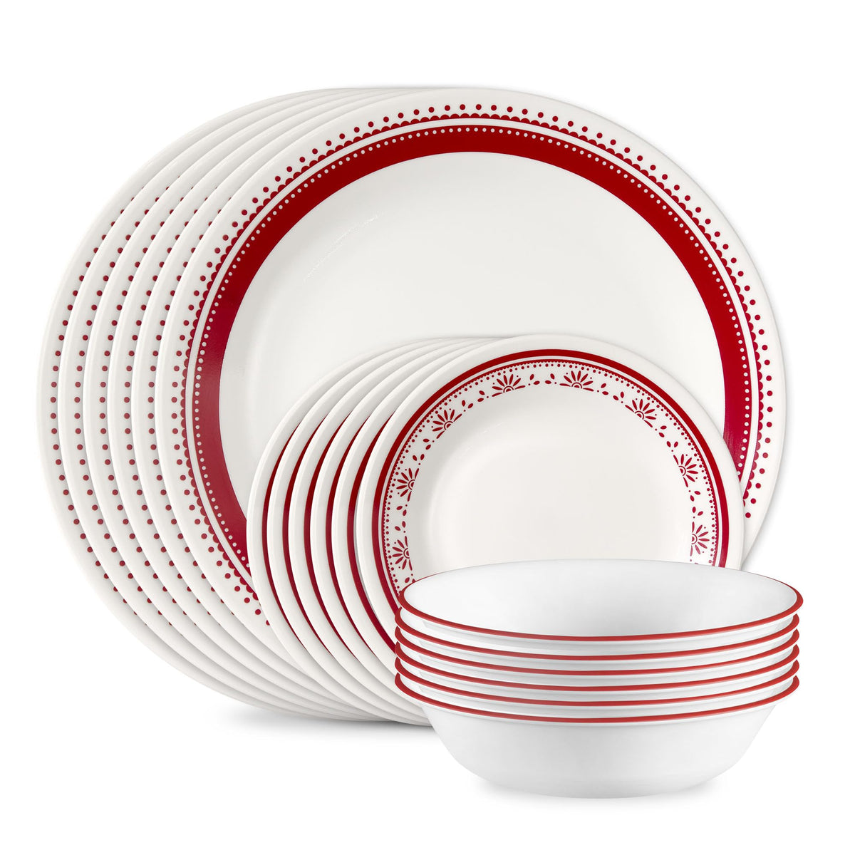 Corelle Sadie front packaging showing set contents and benefits