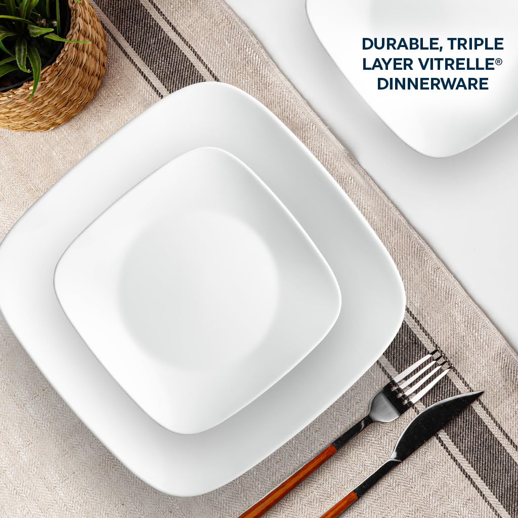 Corelle soup bowl close-up showing smooth Vitrelle surface for easy cleaning