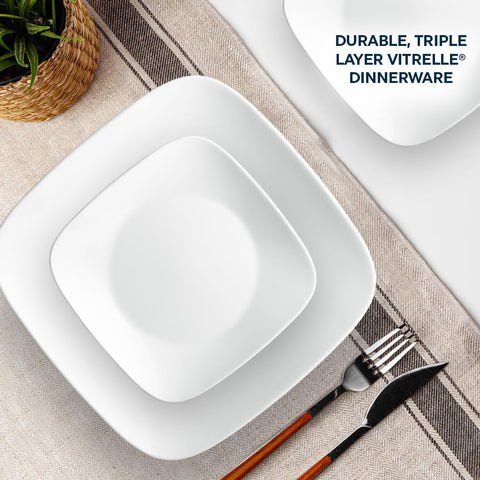 Corelle soup bowl close-up showing smooth Vitrelle surface for easy cleaning