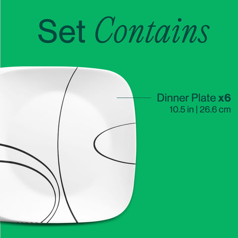 Corelle stacked plates demonstrating compact storage that saves cupboard space